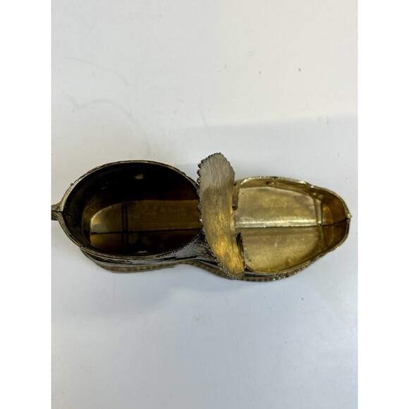 Mid-century  Brass Boot  Ashtray Cigarette Holder Tag says‎ Spain 7-52. Unique - Picture 2 of 8